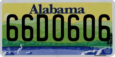 AL license plate 66DO606