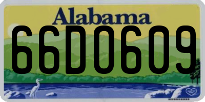 AL license plate 66DO609