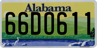 AL license plate 66DO611