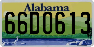 AL license plate 66DO613
