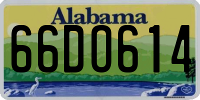 AL license plate 66DO614