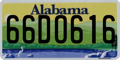 AL license plate 66DO616