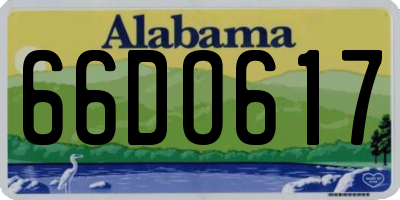 AL license plate 66DO617