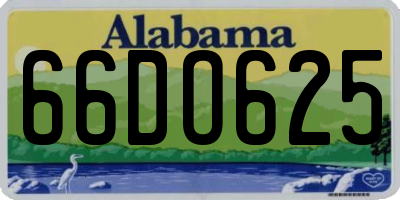 AL license plate 66DO625