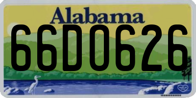 AL license plate 66DO626