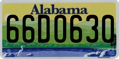 AL license plate 66DO630