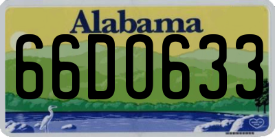 AL license plate 66DO633
