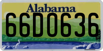 AL license plate 66DO636