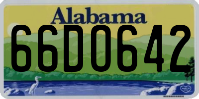 AL license plate 66DO642
