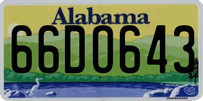 AL license plate 66DO643