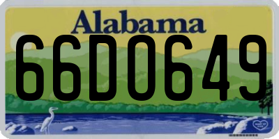 AL license plate 66DO649