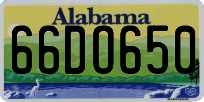 AL license plate 66DO650