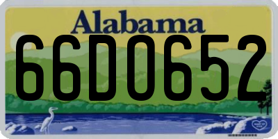 AL license plate 66DO652