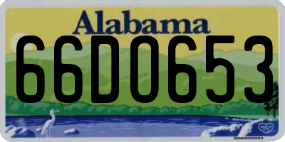 AL license plate 66DO653