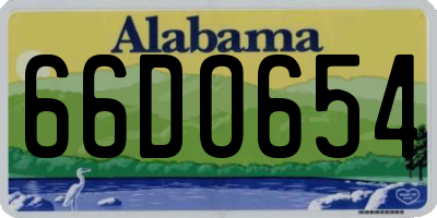 AL license plate 66DO654