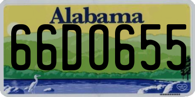 AL license plate 66DO655