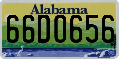 AL license plate 66DO656