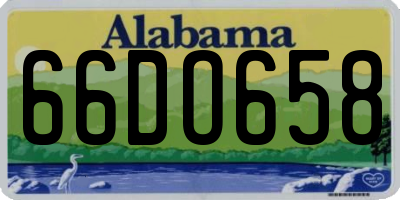 AL license plate 66DO658