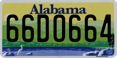 AL license plate 66DO664