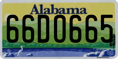 AL license plate 66DO665
