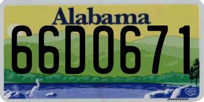 AL license plate 66DO671