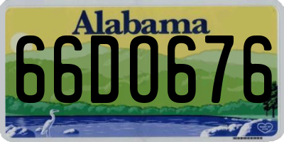 AL license plate 66DO676
