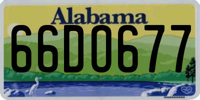 AL license plate 66DO677