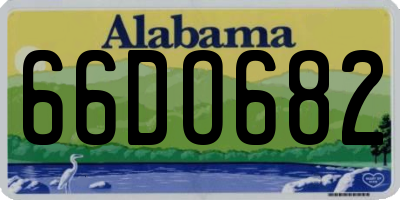 AL license plate 66DO682