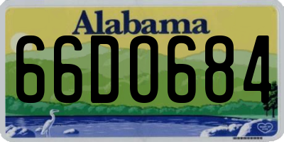 AL license plate 66DO684