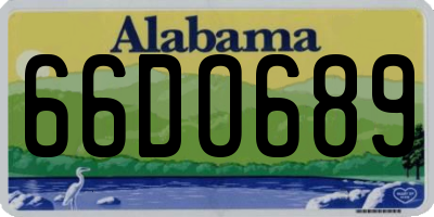 AL license plate 66DO689