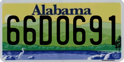 AL license plate 66DO691