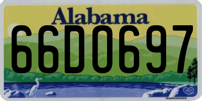 AL license plate 66DO697