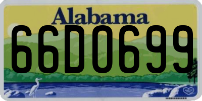 AL license plate 66DO699
