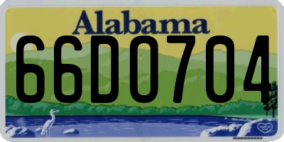 AL license plate 66DO704