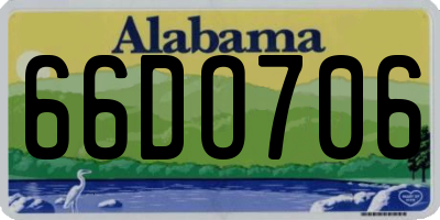 AL license plate 66DO706