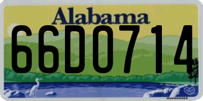 AL license plate 66DO714