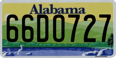 AL license plate 66DO727