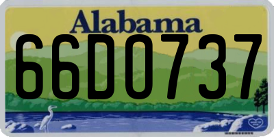 AL license plate 66DO737