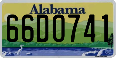 AL license plate 66DO741