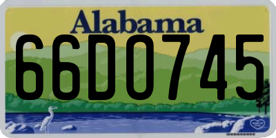 AL license plate 66DO745