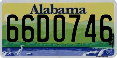AL license plate 66DO746