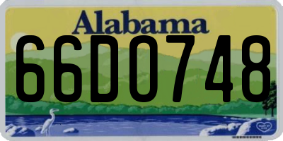 AL license plate 66DO748