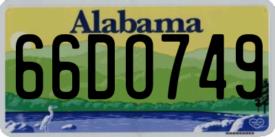 AL license plate 66DO749