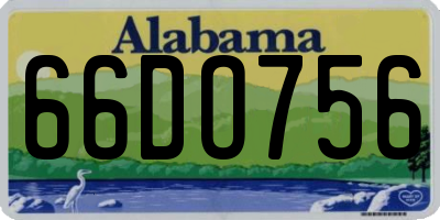 AL license plate 66DO756