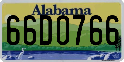 AL license plate 66DO766