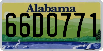 AL license plate 66DO771