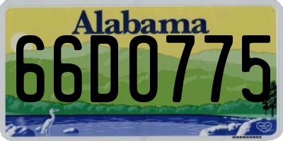 AL license plate 66DO775