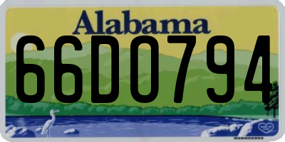 AL license plate 66DO794