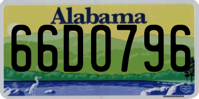 AL license plate 66DO796
