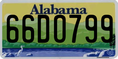 AL license plate 66DO799